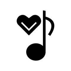 love music icon or logo isolated sign symbol vector illustration - high quality black style vector icons