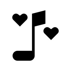 love music icon or logo isolated sign symbol vector illustration - high quality black style vector icons