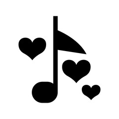 love music icon or logo isolated sign symbol vector illustration - high quality black style vector icons