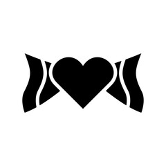 Obraz premium love tie icon or logo isolated sign symbol vector illustration - high quality black style vector icons