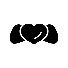 love tie icon or logo isolated sign symbol vector illustration - high quality black style vector icons