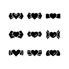 love tie icon or logo isolated sign symbol vector illustration - high quality black style vector icons