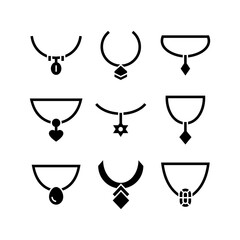 necklace icon or logo isolated sign symbol vector illustration - high quality black style vector icons
