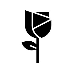 rose icon or logo isolated sign symbol vector illustration - high quality black style vector icons
