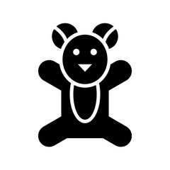 teddy bear icon or logo isolated sign symbol vector illustration - high quality black style vector icons
