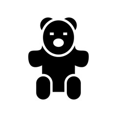 teddy bear icon or logo isolated sign symbol vector illustration - high quality black style vector icons

