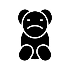 teddy bear icon or logo isolated sign symbol vector illustration - high quality black style vector icons
