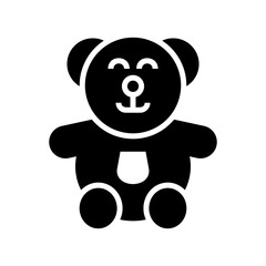 teddy bear icon or logo isolated sign symbol vector illustration - high quality black style vector icons
