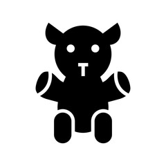 teddy bear icon or logo isolated sign symbol vector illustration - high quality black style vector icons
