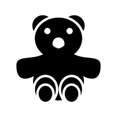 teddy bear icon or logo isolated sign symbol vector illustration - high quality black style vector icons
