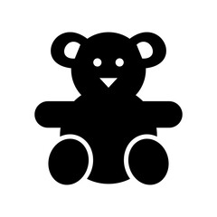teddy bear icon or logo isolated sign symbol vector illustration - high quality black style vector icons
