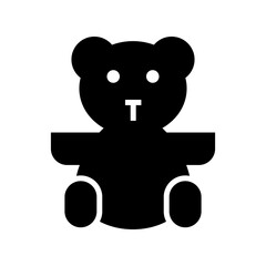 teddy bear icon or logo isolated sign symbol vector illustration - high quality black style vector icons
