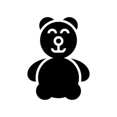 teddy bear icon or logo isolated sign symbol vector illustration - high quality black style vector icons
