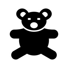 teddy bear icon or logo isolated sign symbol vector illustration - high quality black style vector icons
