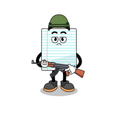 Cartoon of paper soldier