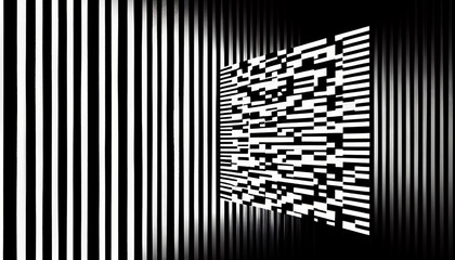 Optical Illusion. Black and White Lines. Generative ai. 