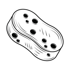 sponge cleaning doodle