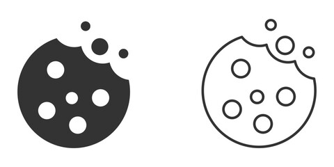 Cookie concept vector icons set