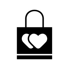 valentine shopping icon or logo isolated sign symbol vector illustration - high quality black style vector icons
