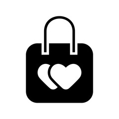 valentine shopping icon or logo isolated sign symbol vector illustration - high quality black style vector icons
