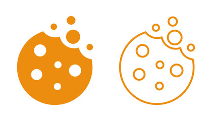 Cookie graphic concept vector icons set