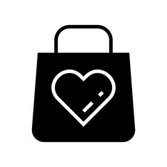 valentine shopping icon or logo isolated sign symbol vector illustration - high quality black style vector icons
