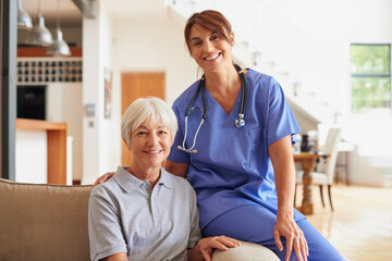 Providing great care to her patients. Cropped shot of a nurse sitting beside her senior patient.