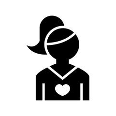 woman in love icon or logo isolated sign symbol vector illustration - high quality black style vector icons

