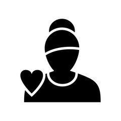woman in love icon or logo isolated sign symbol vector illustration - high quality black style vector icons
