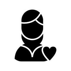 woman in love icon or logo isolated sign symbol vector illustration - high quality black style vector icons
