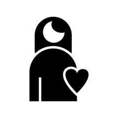 woman in love icon or logo isolated sign symbol vector illustration - high quality black style vector icons
