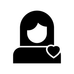 woman in love icon or logo isolated sign symbol vector illustration - high quality black style vector icons
