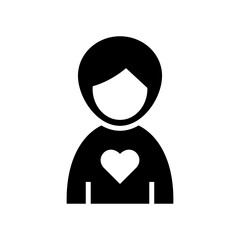 woman in love icon or logo isolated sign symbol vector illustration - high quality black style vector icons
