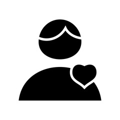 woman in love icon or logo isolated sign symbol vector illustration - high quality black style vector icons
