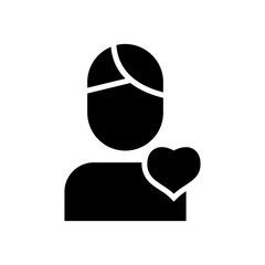 woman in love icon or logo isolated sign symbol vector illustration - high quality black style vector icons
