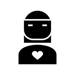 woman in love icon or logo isolated sign symbol vector illustration - high quality black style vector icons
