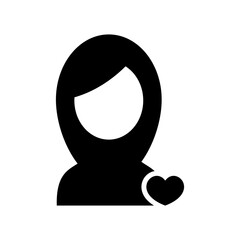 woman in love icon or logo isolated sign symbol vector illustration - high quality black style vector icons
