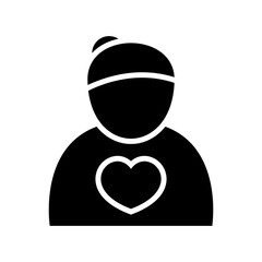 woman in love icon or logo isolated sign symbol vector illustration - high quality black style vector icons
