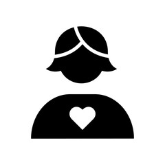 woman in love icon or logo isolated sign symbol vector illustration - high quality black style vector icons

