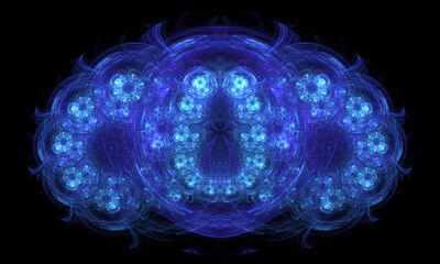 Abstract illustration with bright symmetric pattern.