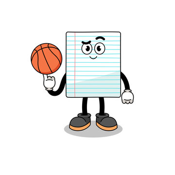 paper illustration as a basketball player