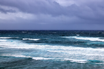 wave in the ocean abstract background, blue sea texture motion
