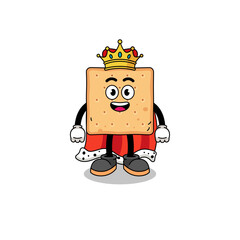 Mascot Illustration of square cracker king