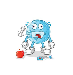 blue moon burp mascot. cartoon vector