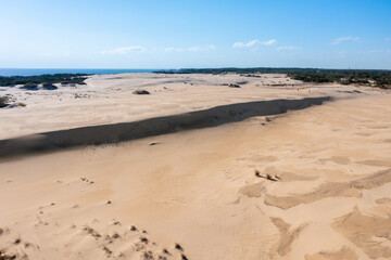 Aerial View of the Sand Dunes in Jockey Ridge State Park in the Outer Banks of North Carolina