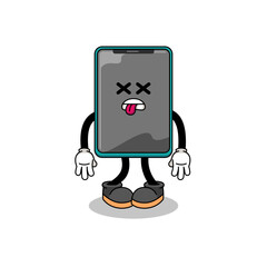 smartphone mascot illustration is dead
