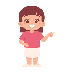 Little kid with pointing finger