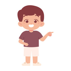 Little kid with pointing finger
