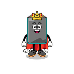Naklejka premium Mascot Illustration of smartphone king