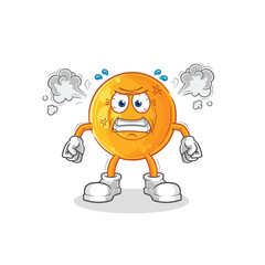 throat lozenges very angry mascot. cartoon vector